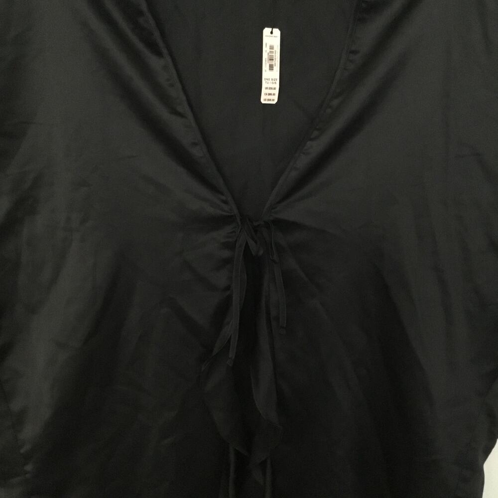 Victoria's Secret Black Ruffle Kimono Robe One Size - Picture 5 of 9